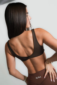 Soft Touch Mocha Scoop Bra & Flared Trousers Two Piece Set